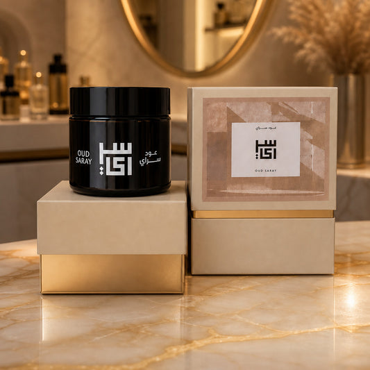 Dukhoon Ala Albal bakhoor jar and gift box by Oud Saray